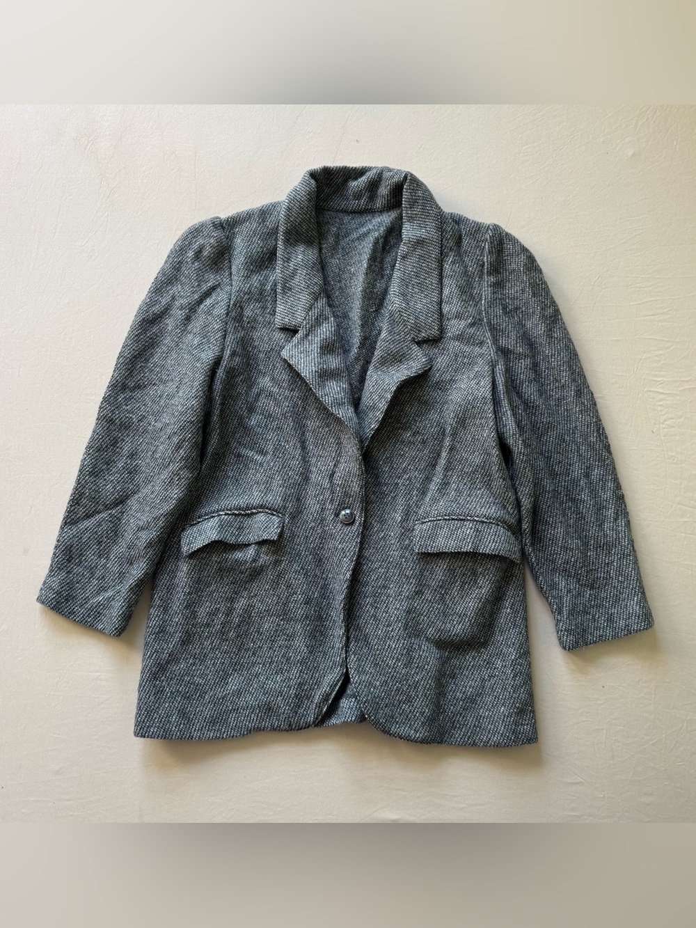 Vintage Finity Tweed Wool Blazer Jacket